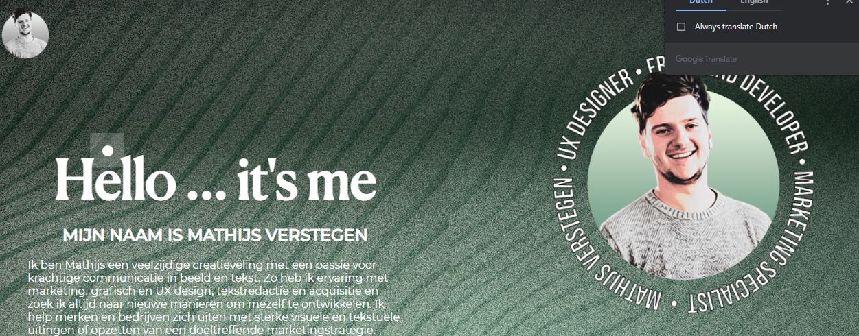 Mathijs Verstegen - Great Example Of Artist Portfolio Website