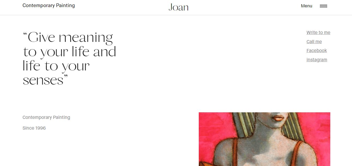 Joan - Painter Website Portfolio