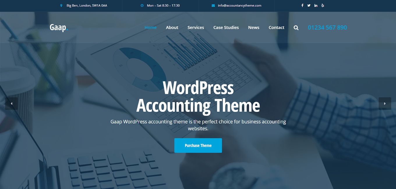 Gaap - Great Website Template For Accounting Firms