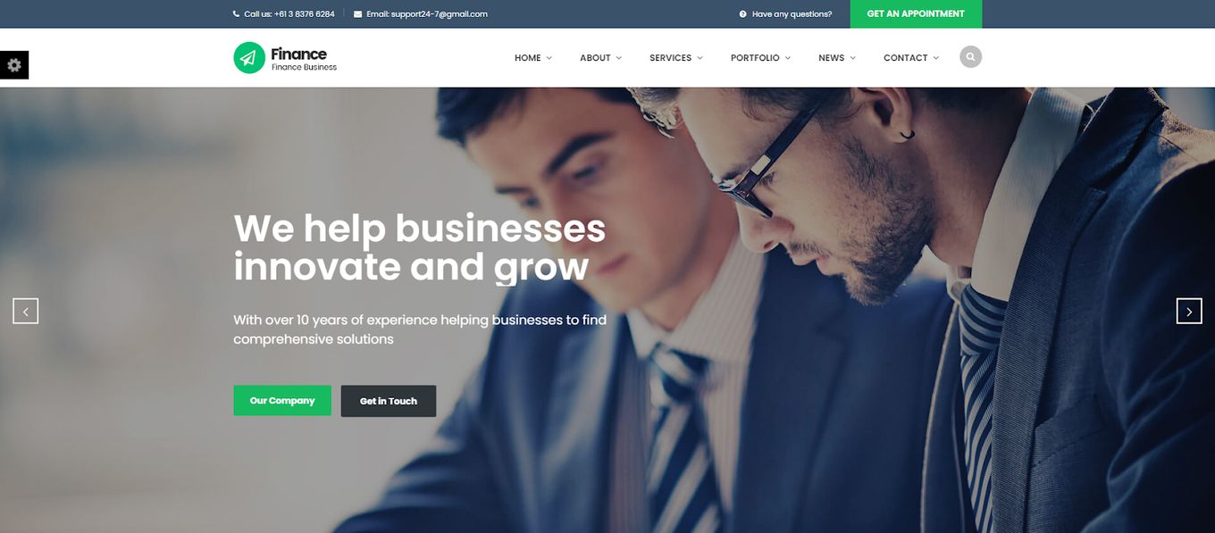 Finance - WordPress Website Template For Finance And Accounting