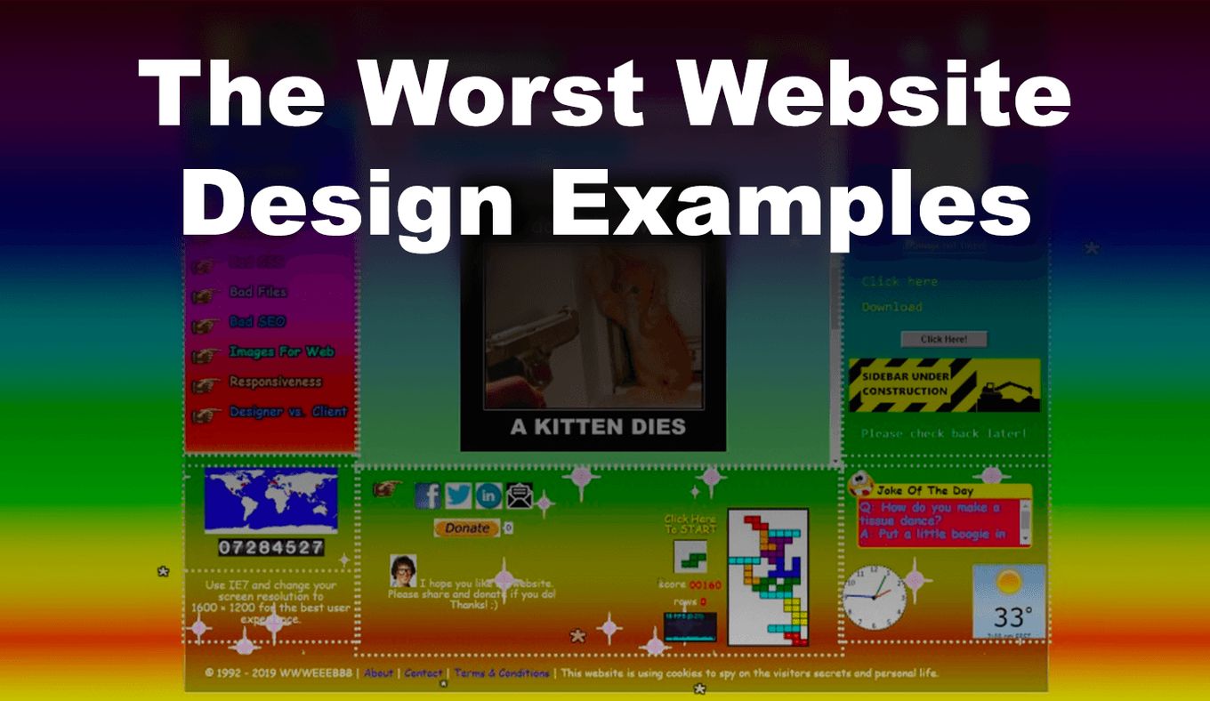 List Of Bad Website Design Examples