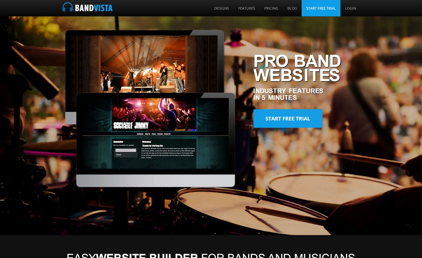 BrandVista - Music Website Builder 