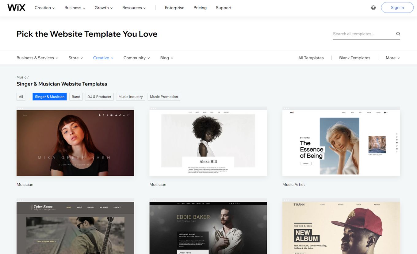 Wix - One Of The Best Website Builders For Musicians