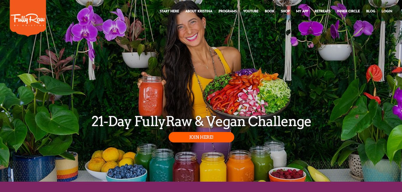 Fully Raw - Inspirational Kajabi Website Example