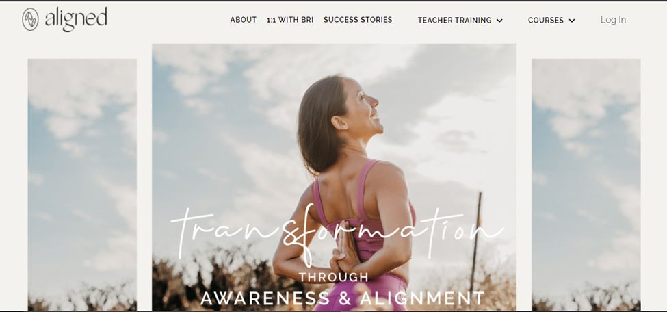 Aligned Yoga - Kajabi Website Example