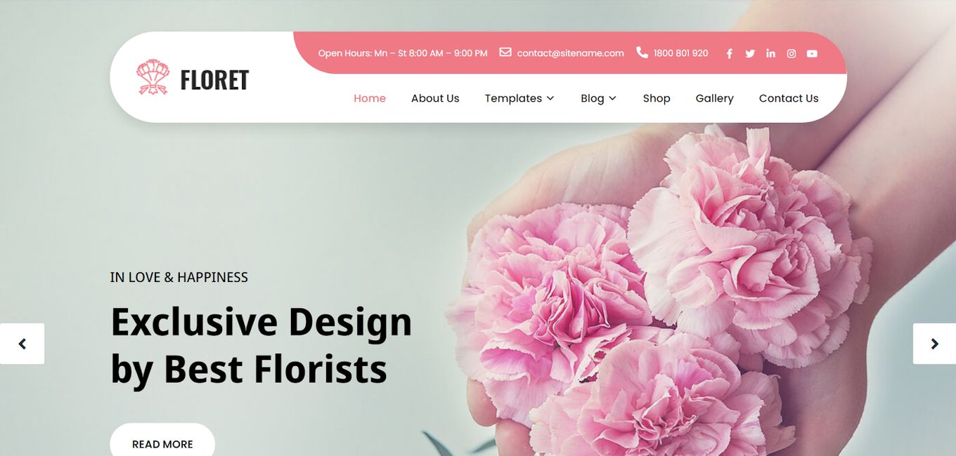 Floret Lite - Free WordPress Template For Candles
