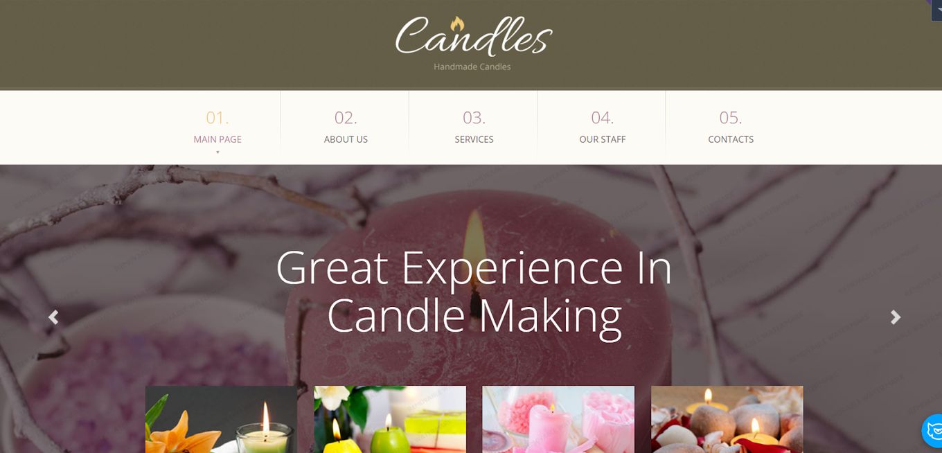 Gifts Responsive Candles - A Great HTML Template For Candles
