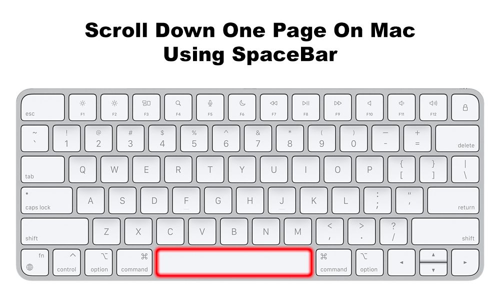 macbook air down arrow key