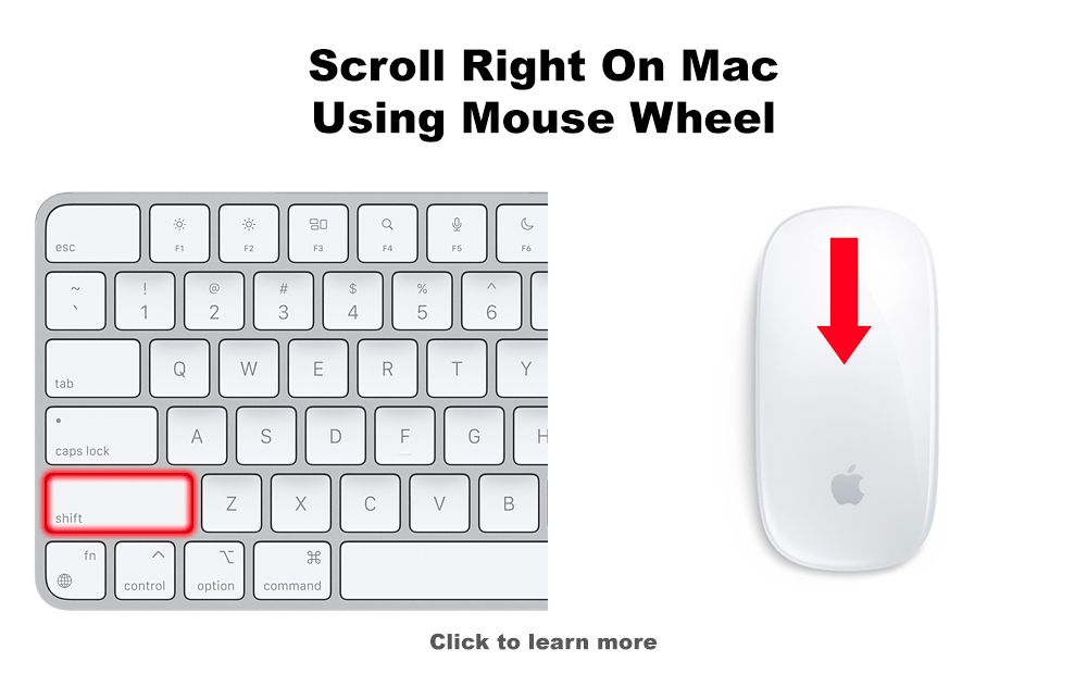 mouse scroll on keyboard