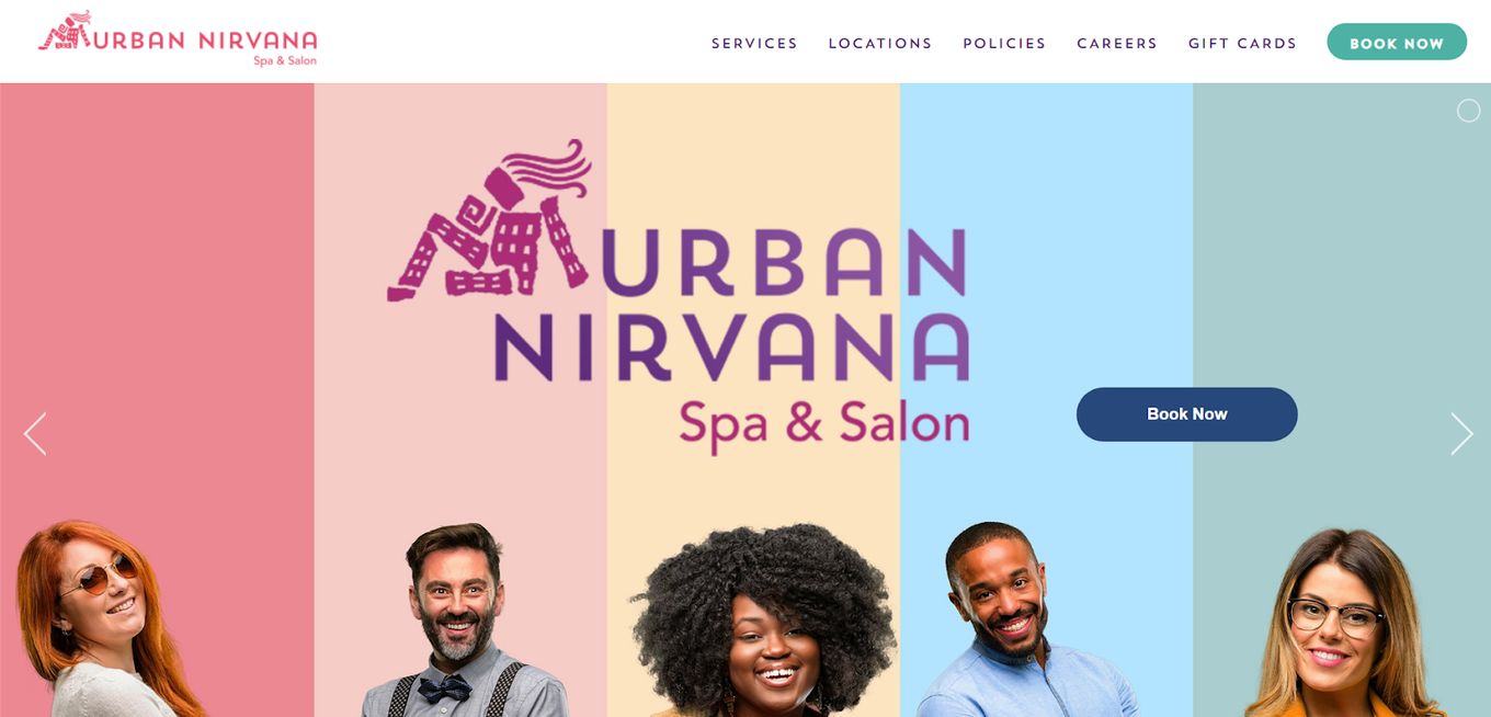 Urban Nirvana - Inspirational Spa Website Design