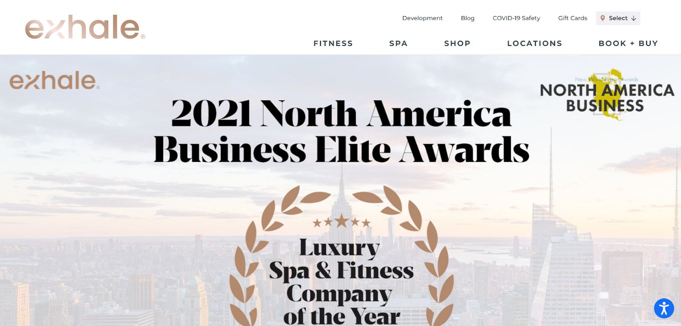 Exhale Spa - Luxury Spa & Fitness Website Design