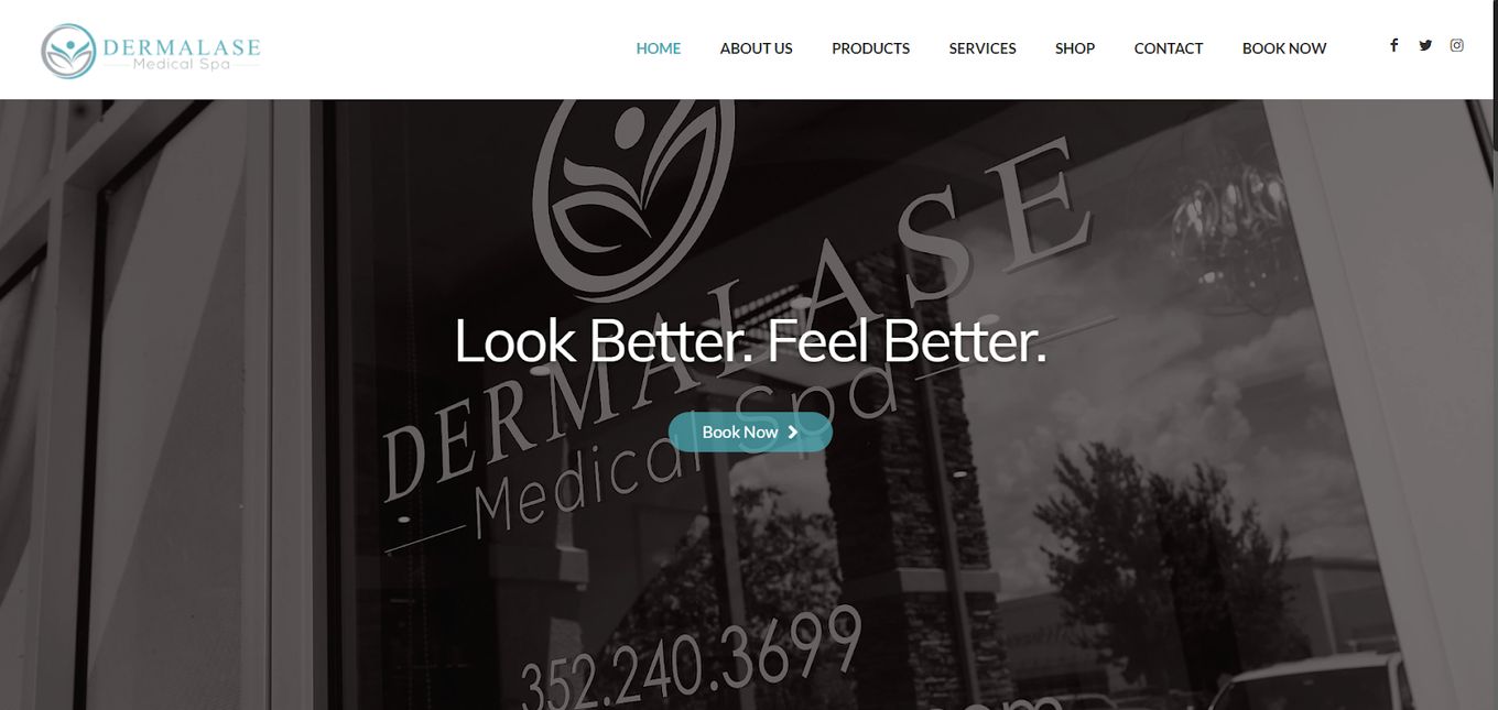 Dermalase Medical Spa - Great Website Design