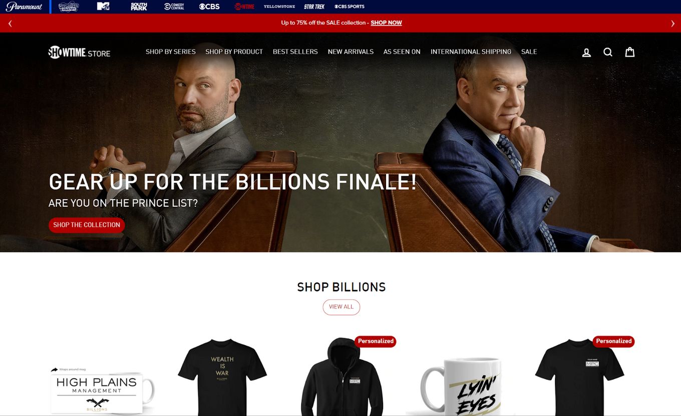 ShowTime Store - Example Of Shopify Design