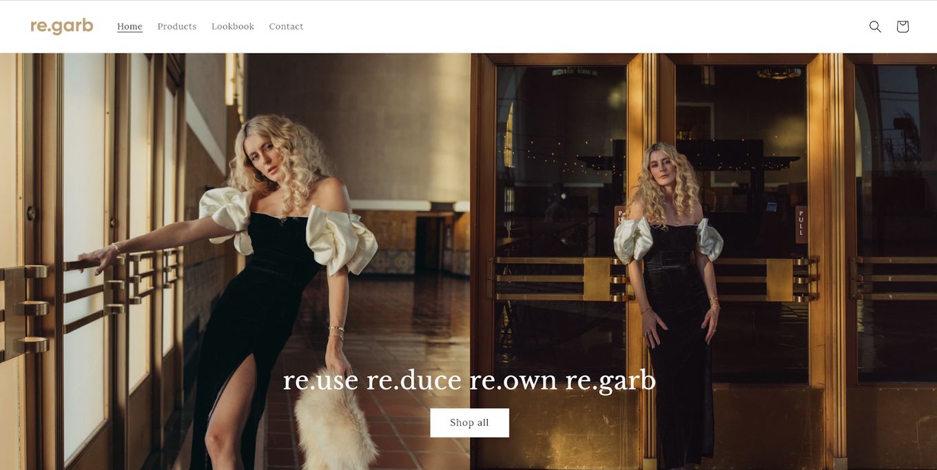 Re-Garb - Modern Design Idea For A Boutique Website