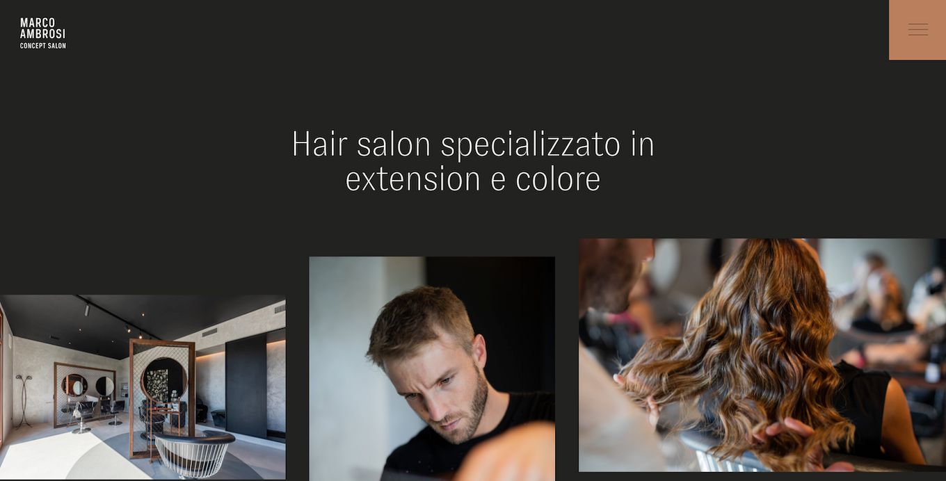 Marco Ambrosi - Example Of Hair Salon Webpage