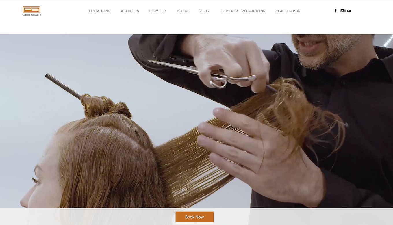 Fabio Scalia - Example Of Website For A Hair Salon In Brooklyn