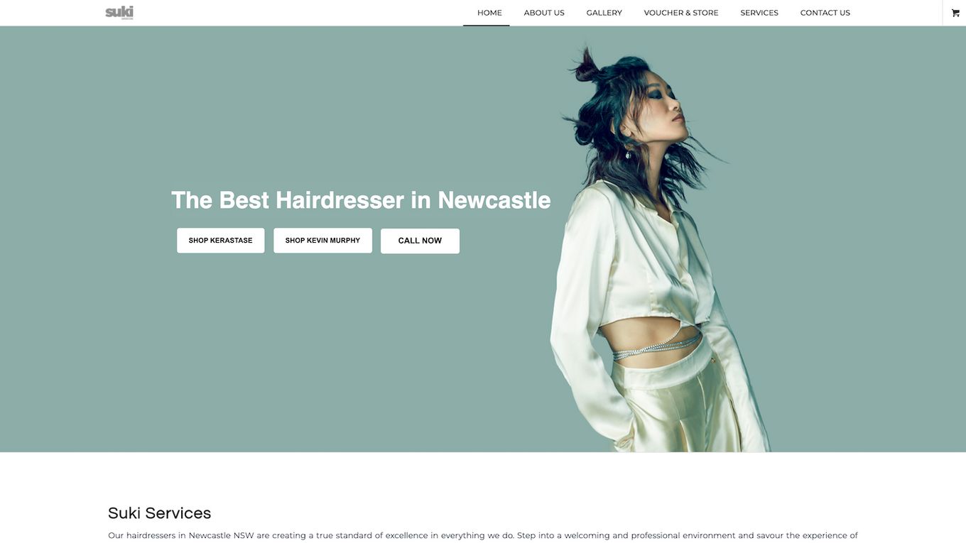 Suki - Hair Dresser Website Design 