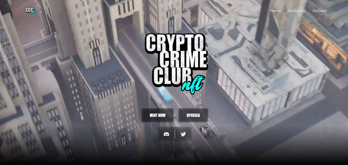 Crypto Crime Club - Great Web3 Project Website