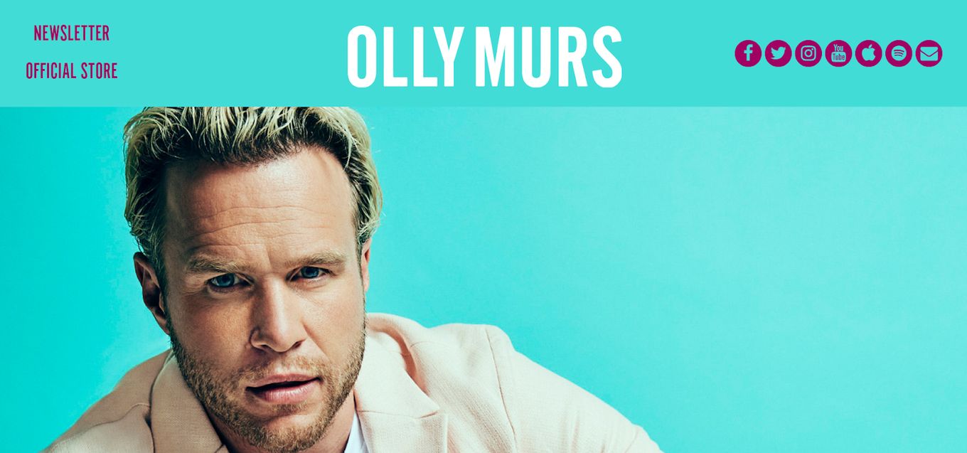 Olly Murs - Example Of Simple Website For A Musician