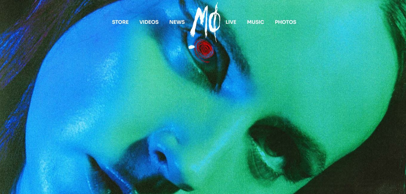MØ - Simple And Modern Musician Webpage