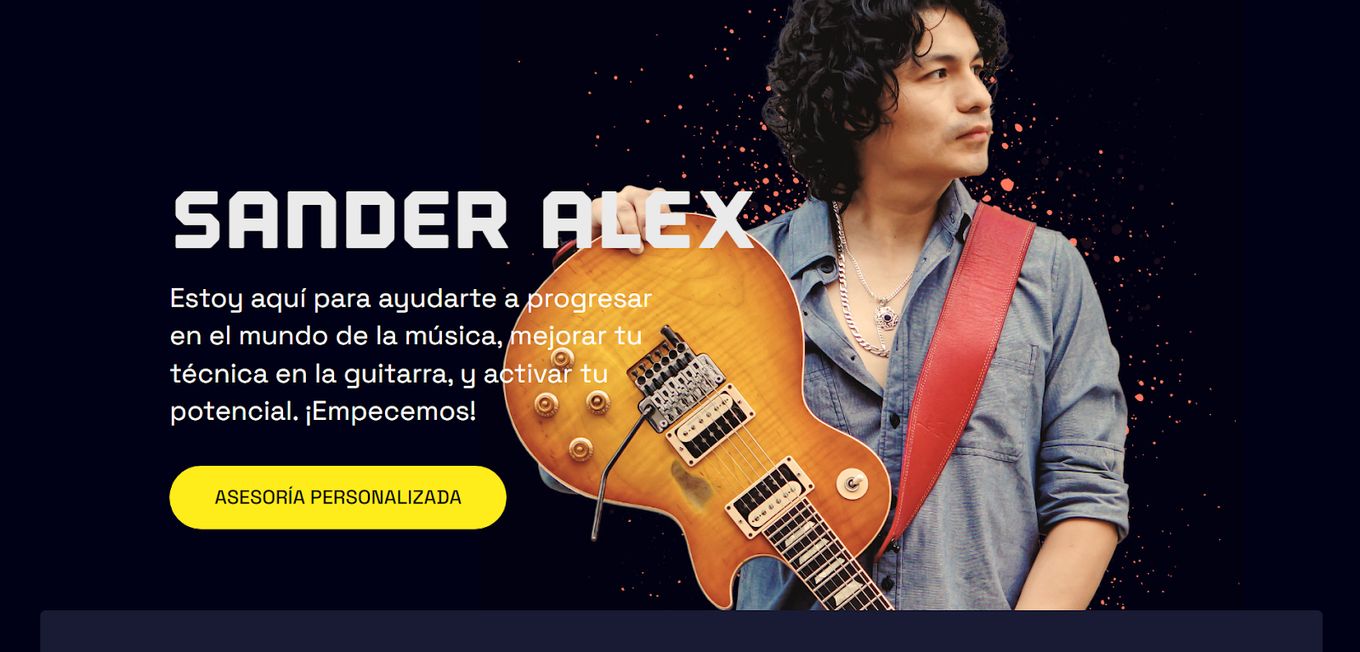 Sander Alex - A Website For A Guitarist Music Teacher