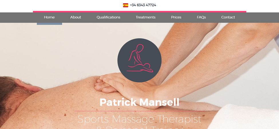 Patrick Mansell - Website For Massage Therapist And Personal Trainer
