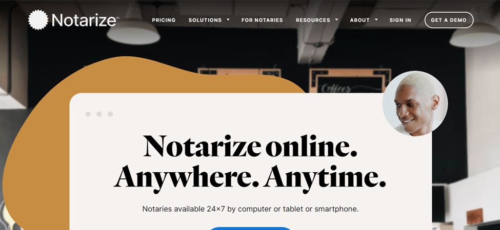 Notarize, One of the Best Notary Websites Examples