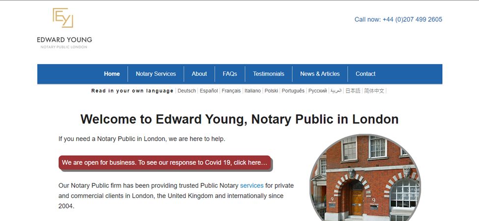Notary Public London Website