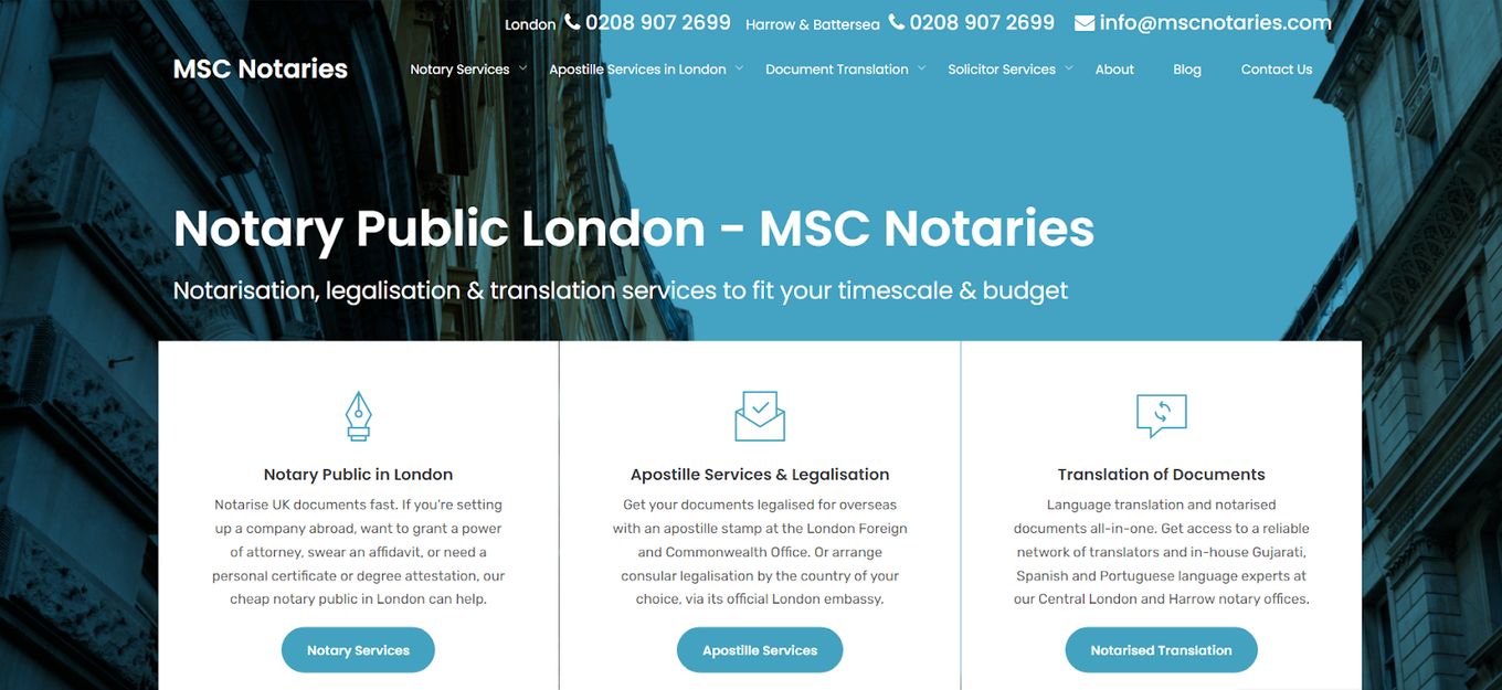 MSC Notaries Website To Get Inspired And Take Ideas