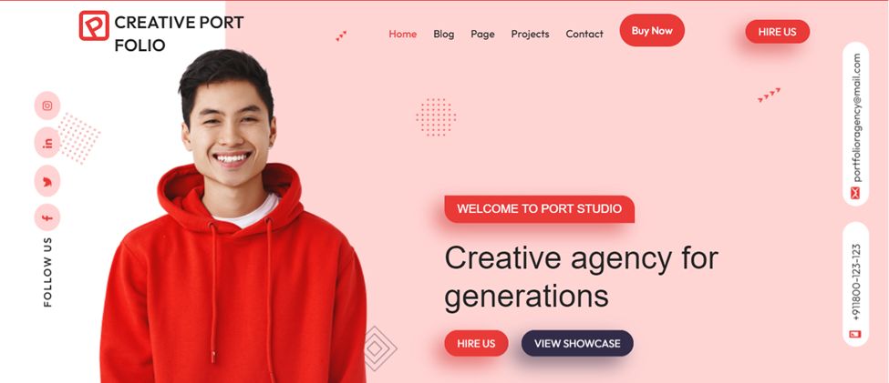 Free Creative Portfolio Website For Artists