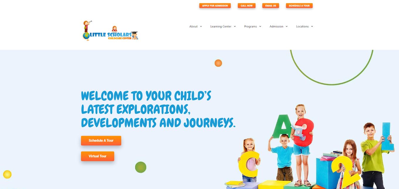 Little Scholars NYC Daycare Website For Inspiration