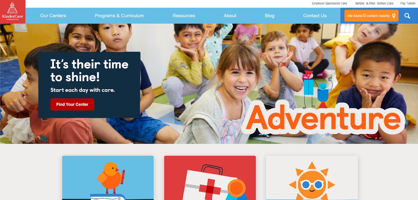 Kinder Care - Daycare Website To Get Inspired