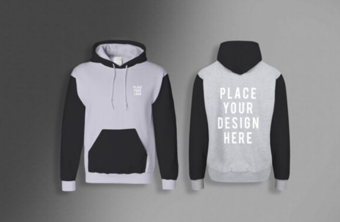 Mockup of Men’s Hoodie - Front and Back