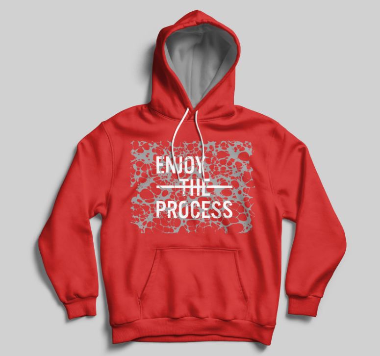 Red Front-Back Hoodie PSD Mockup