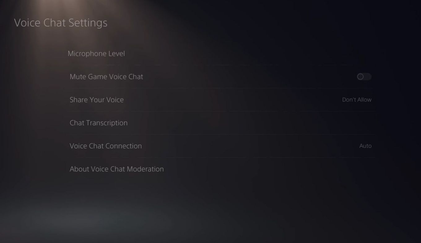 Impostazioni di chat vocale avanzate PS5 per discordia