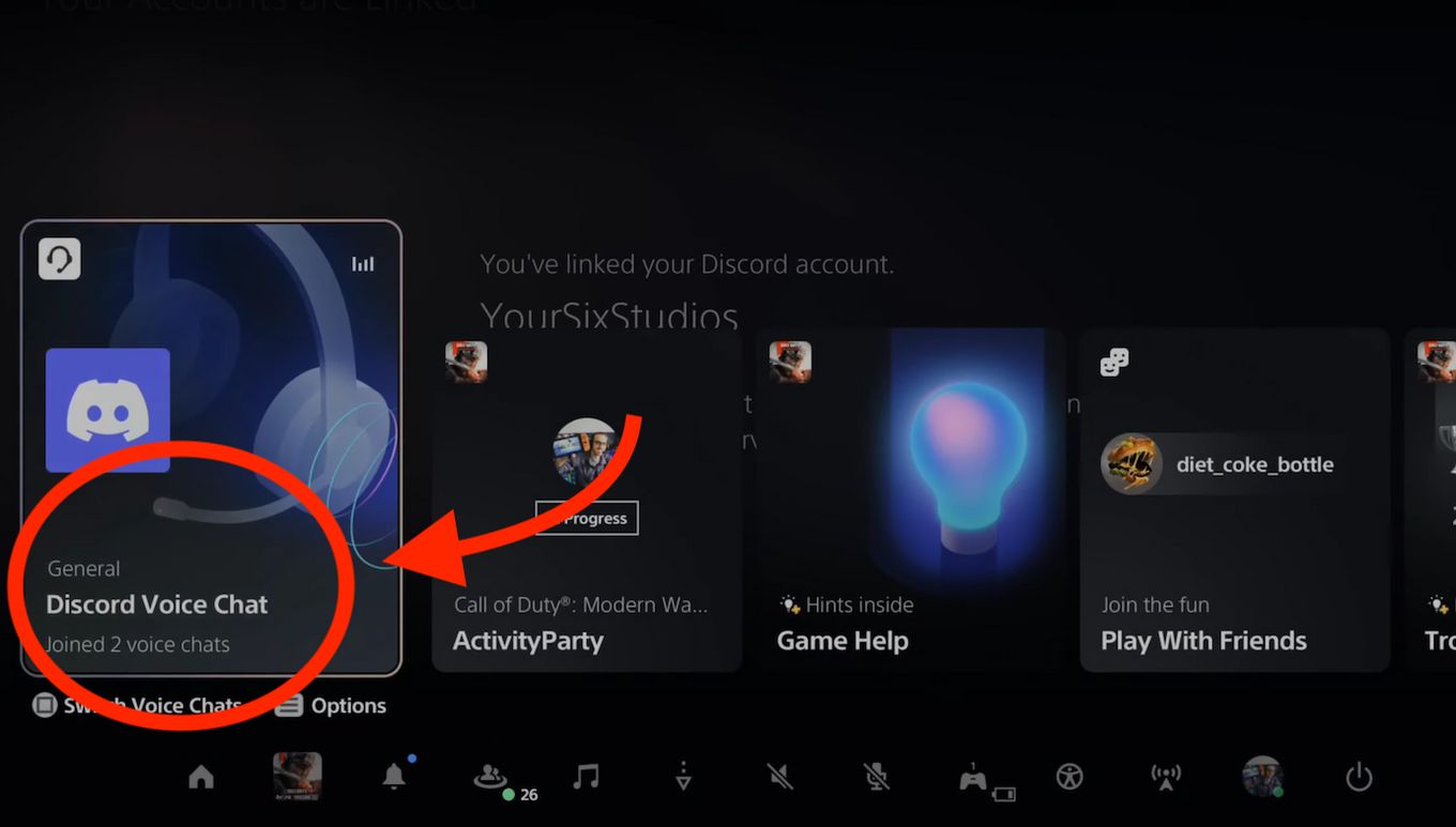 Access Discord from PS5 PS Button