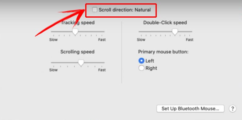 Natural Scroll Direction On Apple Mouse