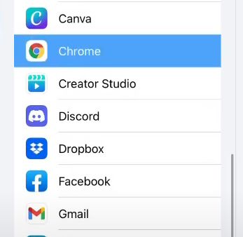 Select Chrome App