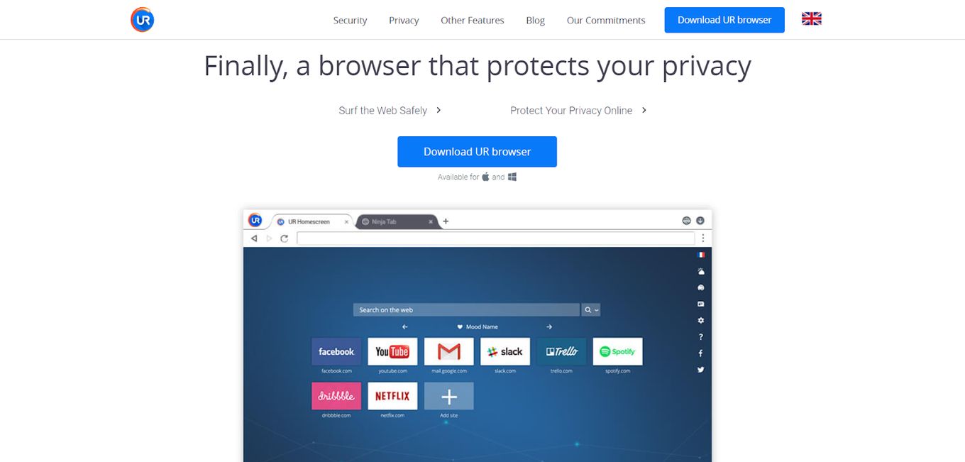 UR Browser For Windows 11