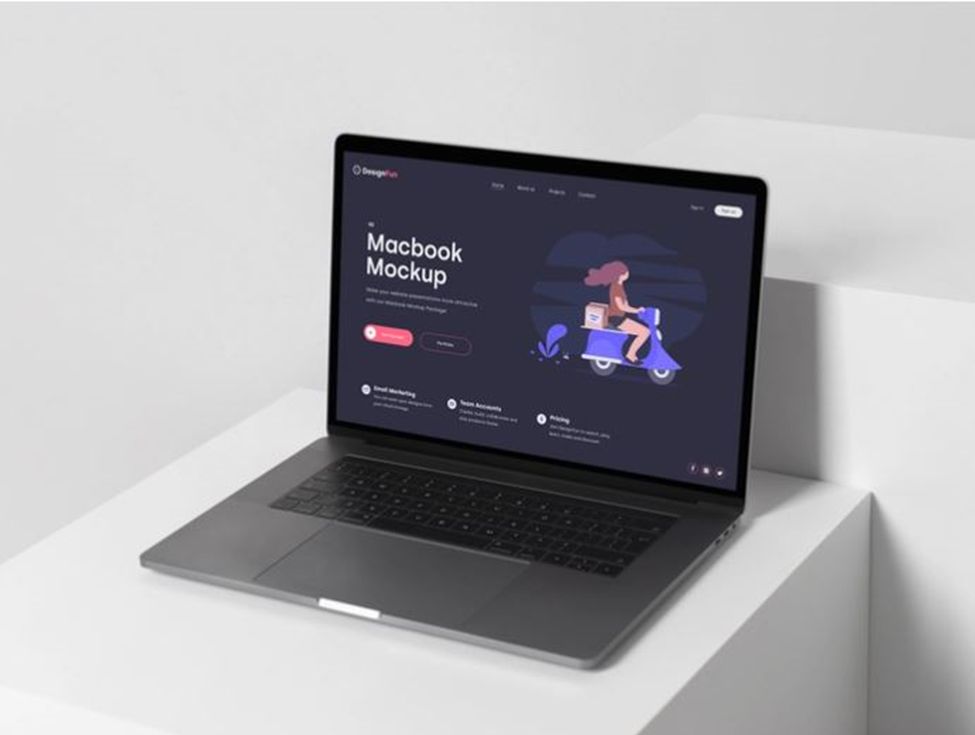 Black MacBook mockup