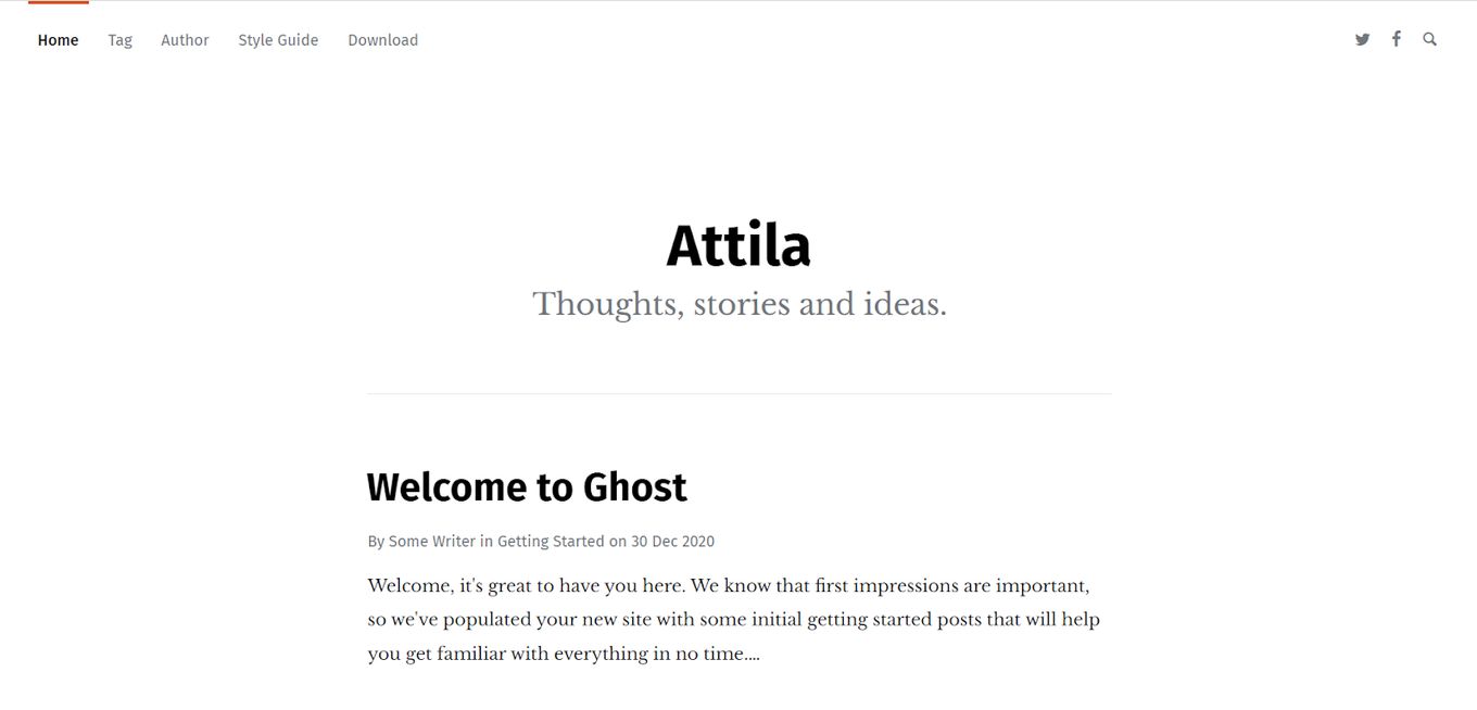 Attila Free Blog Ghost Theme