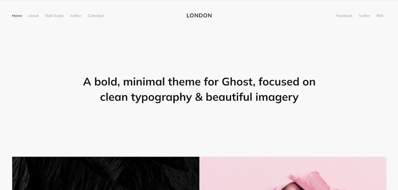 London Minimal Theme for Ghost