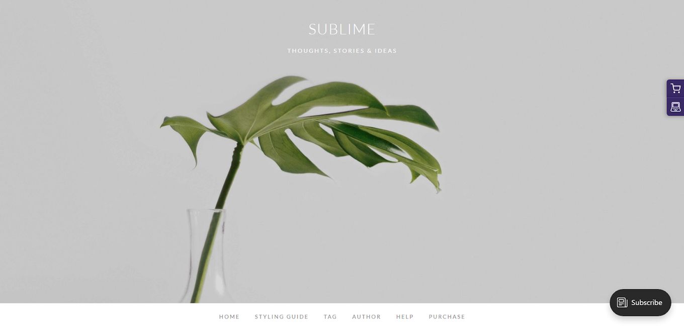 Sublime Blog Theme for Ghost