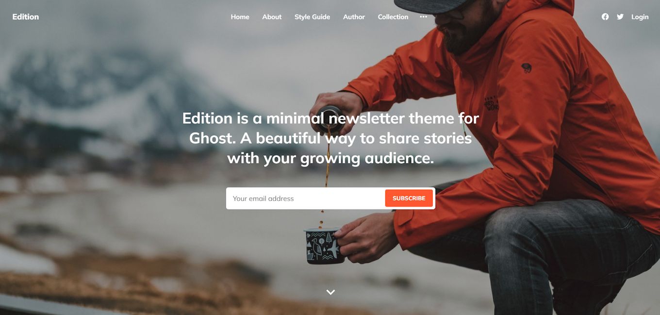 Edition Free Newsletter Theme for Ghost