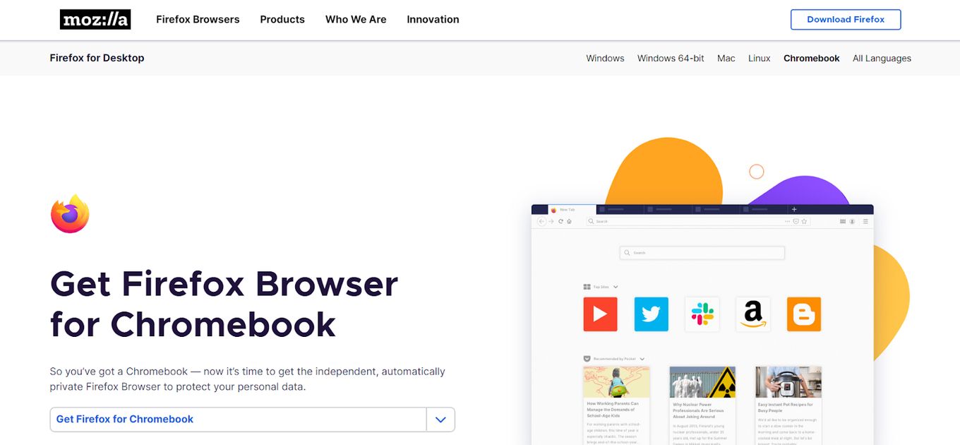 Mozilla Firefox Chromebook Browser