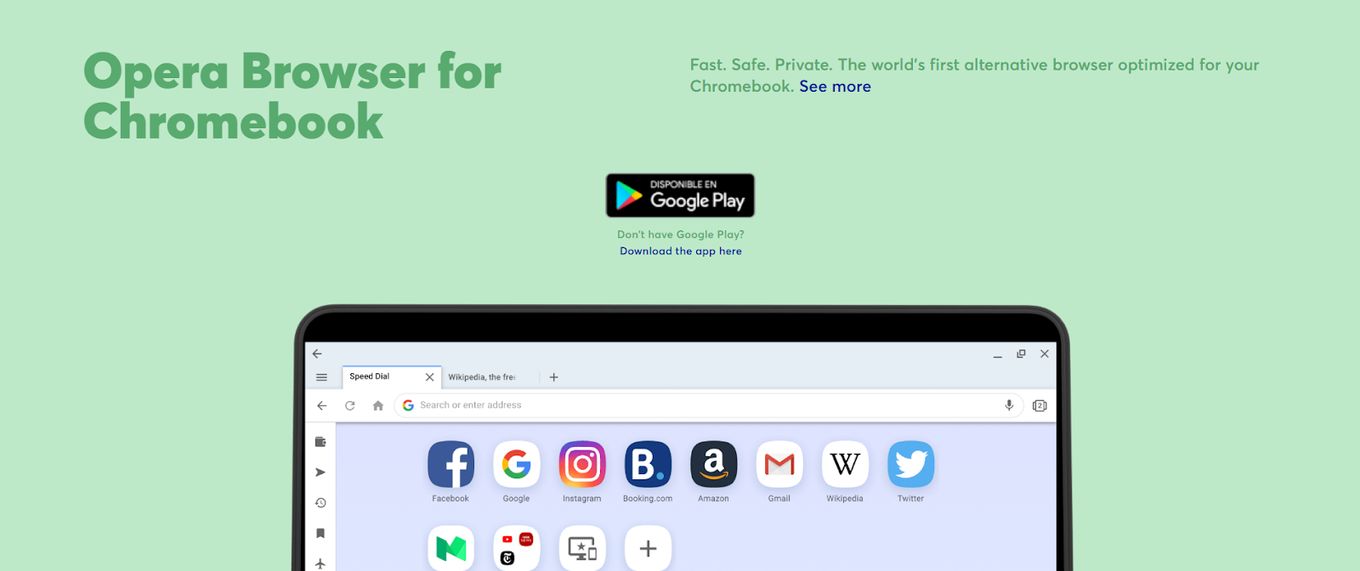 Opera Web Browser for Chromebook