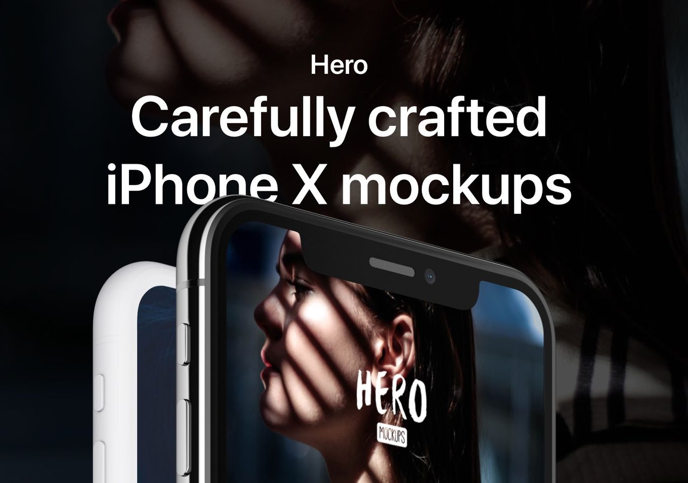 HERO iPhone X Mockups, Yellow Images