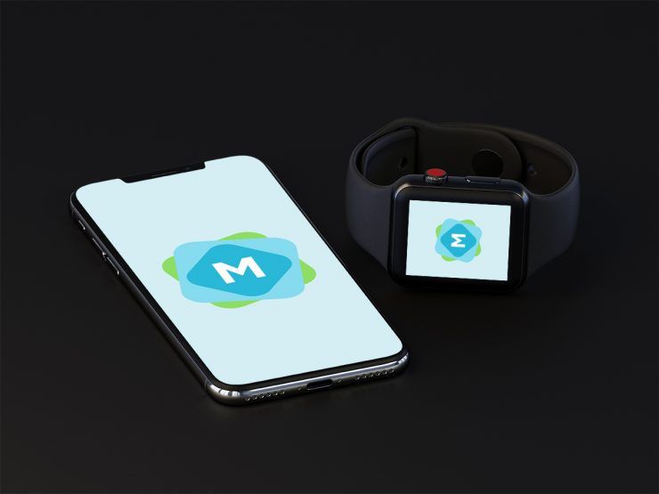 iPhone X Mockups WIth Apple Watch, Mockup Templates
