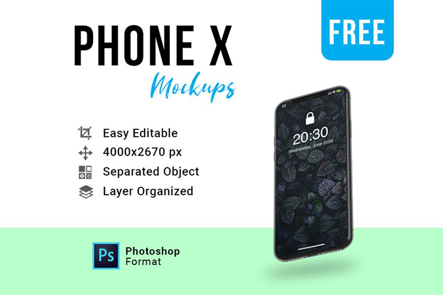 Stylish iPhone X Mockups, Free Design Resources