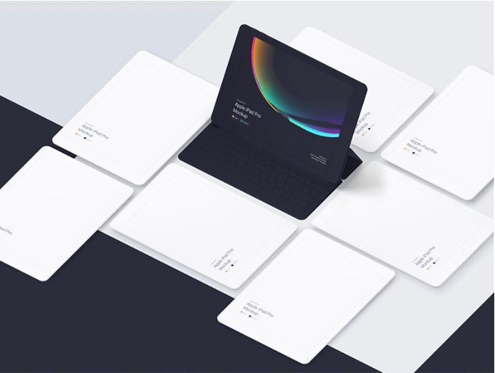 Multiple iPads animated mockup PSD